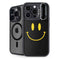 Black Happy Face iPhone 15 Pro Kickstand Case